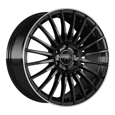 Abbildung von AXXION 5 loch 20Zoll 112mm Alufelge AX5 hyper silber schwarz Horn poliert 11590 Felge