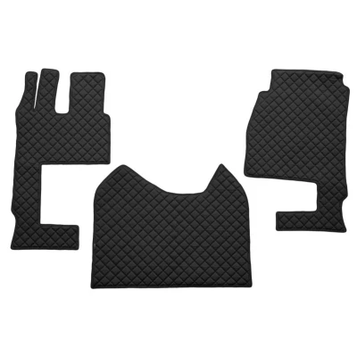Abbildung von F CORE FL04 BLACK Fußmattensatz Eco Leder vorne 3 schwarz