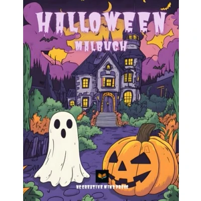 Abbildung von Halloween Malspaß: 50 gruselige und bezaubernde Illustrationen für alle Altersgruppen! Malbuch