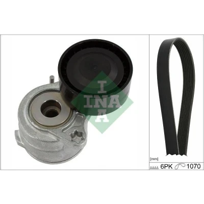 Abbildung von INA 529 0420 10 Keilrippenriemensatz Generatorfreilauf prüfen und ggf. erneuern PEUGEOT: 2008 Estate, 308 II Hatchback, 208 I Hatchback