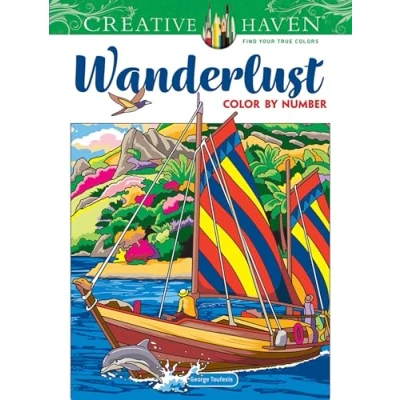 Abbildung von Creative Haven Wanderlust Color by Number (Creative Coloring Books)