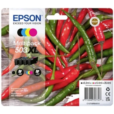 Abbildung von Epson Original 503XL Tinte Chili Multipack 4 farbig XL, XP 5200 5205 WF 2960DWF 2965DWF, ReadyPrint Flex Tintentarife