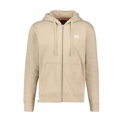 Abbildung von Alpha Industries Basic Hoody Sweatjacke, Herren, Größe: XL, Sand