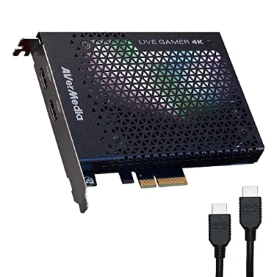 Abbildung von AVerMedia Live Gamer 4K GC573 Zum Aufnehmen von 4Kp60 HDR Inhalten Ultra Low Latency PCIe x4 Gen 2 Für PS4 Pro, PS5 und Xbox, Schwarz
