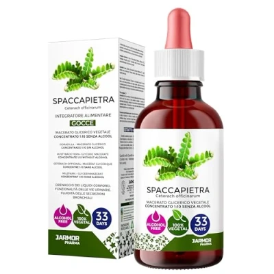 Abbildung von J.Armor Flüssigkeit in Tropfen 100 ml (Steinbrecher) Milzfarn (Ceterach Officinarum oder Asplenium Ceterach) konzentriertes Glycerinmazerat Flüssigextrakt Normale Leberfunktion