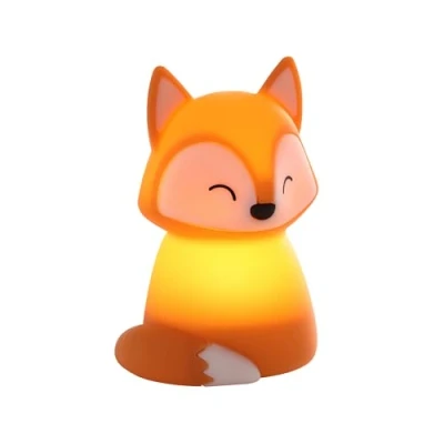 Abbildung von EGLO LED Nachtlicht Castellino, Akku Tischlampe Fuchs, Kinderzimmer Deko Mädchen Jungen, Silikon Nachttischlampe Kinder Baby Bett, touch bedienbar, orange, warmweiß, RGB