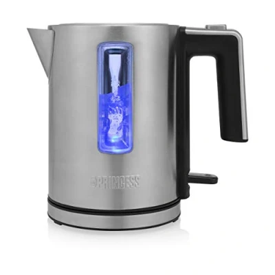 Abbildung von Princess Deluxe Wasserkocher 1 L, 2200 W, Mit Strix Regelung, Automatische Abschaltfunktion, Kalkfilter, Edelstahl, 01.236045.01.001