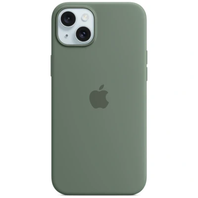 Abbildung von Apple MagSafe Silikon Back Cover Grün iPhone 15 Plus