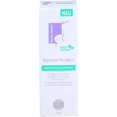 Abbildung von Multi Mam Balsam Protect beruhigt und schützt trockene rissige Brustwarzen während vor der Stillzeit, Brustwarzencreme stillen, 30 ml Tube