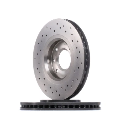 Abbildung von BREMBO XTRA LINE 09.9619.1X Bremsscheibe 283 4 gelocht/innenbel. beschichtet hochgekohlt mit Schrauben PEUGEOT: 308 I SW, 2008 Estate, 5008