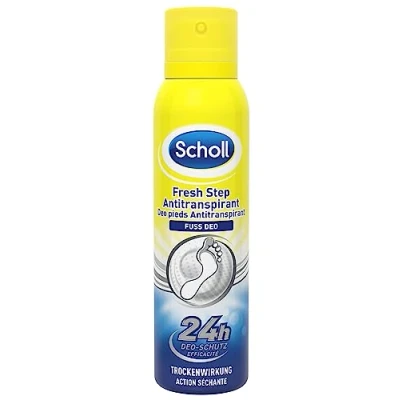 Abbildung von Scholl Fresh Step Anti transpirant, Fussdeo, geruchsneutralisierend, 24 Stunden Schutz, 150ml