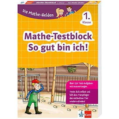 Abbildung von Klett Die Mathe Helden: Testblock 1. Klasse, Rechnen und Mathematik in der Grundschule, für Tests, Klassenarbeiten, Lernzielkontrollen ... Schulaufgaben