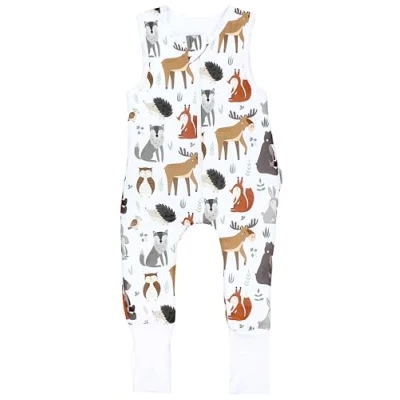 Abbildung von TupTam Baby Ganzjahresschlafsack mit Füßen 2,5 TOG OEKO TEX Unisex, Farbe: Tiere Norwegen umstülpbarer Fuß, Größe: 104 110