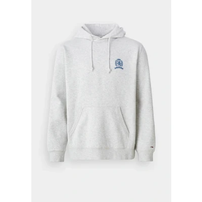 Abbildung von Tommy Jeans Crest PLAY HOOD Unisex Sweatshirt, Herren, Größe: 46, Light grey heather