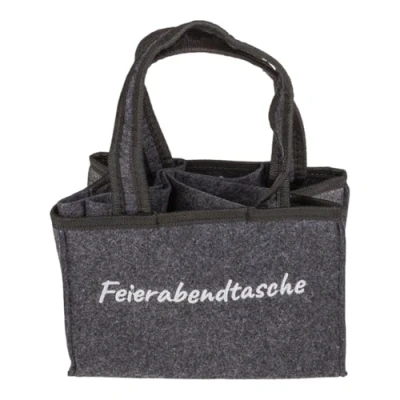 Abbildung von Out of the blue Flaschentasche Bierträger Flaschenträger für 6 Flaschen Feierabendtasche, Grau