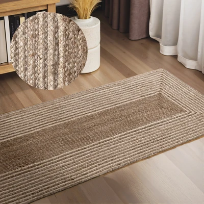 Abbildung von HANSE Home Teppich "Juno Line Juteteppich" rechteckig 9 mm Höhe Jute, Shape, Handgemacht, Wohnzimmerteppich, Naturteppich, Wohnzimmer