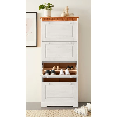 Abbildung von Home affaire Schuhschrank »Lisa« mit 4 Klappen, Höhe 172 cm, Breite 75 cm