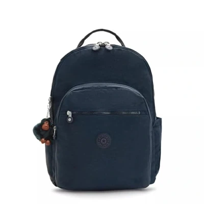 Abbildung von Kipling Damen Seoul XL Laptop Rucksack, True Blue Tonal 2, 13.5&quot; L x 18.25&quot; H 7.75&quot; D