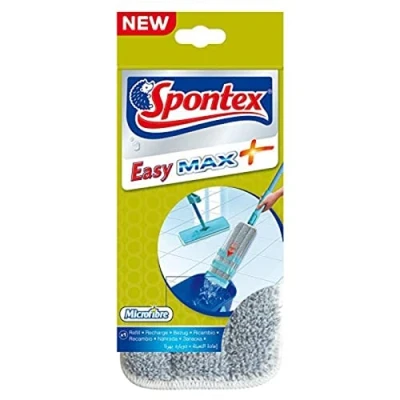 Abbildung von Spontex Easy Max+ Mikrofaser Ersatzbezug, hohe Wasser und Schmutzaufnahme, ideal für alle Bodenbeläge, 1 Stück