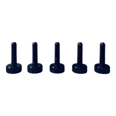 Abbildung von Precisiongeek Rändelschrauben M5 x 15mm 1 Satz (5 Stück) (Aluminium Schwarz)
