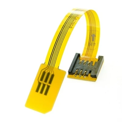 Abbildung von chenyang GSM CDMA Standard UIM SIM Karten Set, Stecker auf Buchse, Verlängerung, weich, flach, FPC Kabelverlängerung, 14 cm