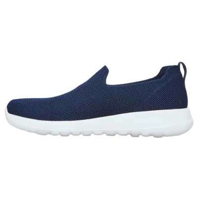 Abbildung von Skechers Herren Go Walk Max Athletic Air Mesh Slip on Walking Shoe Sneaker, Marineblau, Weiß, 46 EU X Weit