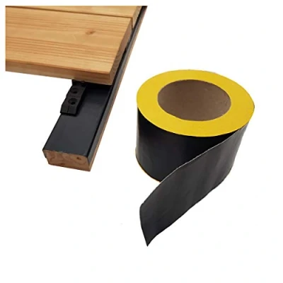 Abbildung von 10.000 mm x 75 0,6 Butyl Terrassen Abdeckband Rolle Holz &amp; Unterkonstruktionen einseitig selbstklebendes Holzschutz Band (1 (Gesamt 10 Meter))