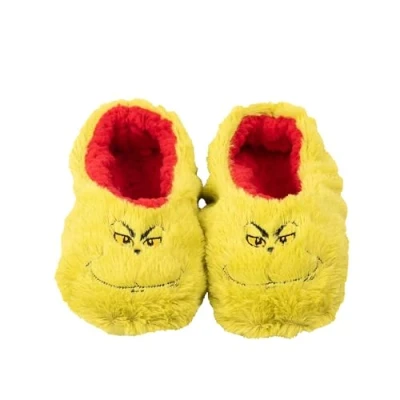 Abbildung von United Labels Grinch Hausschuhe Plüsch für Damen, Grün, 35 38, Pantoffeln Winter, Puschen Weihnachten