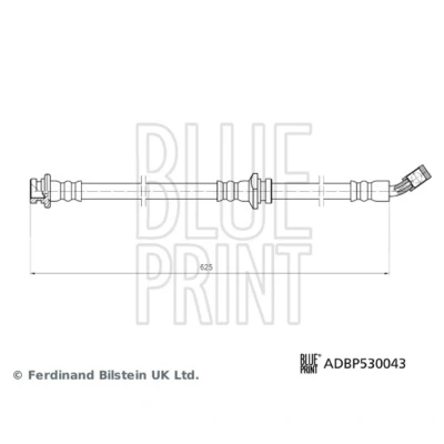 Abbildung von BLUE PRINT ADBP530043 Bremsschläuche Vorderachse rechts 625
