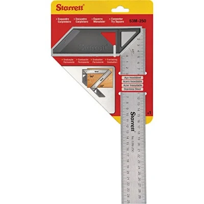 Abbildung von Starrett K53M 200 S Tischler Try Quadrat für die Holzbearbeitung 200mm metrischer Satz Vierkant