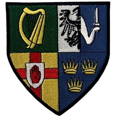 Abbildung von Irland Provinzen Schild Emblem irischen Wappen Flagge gesticktes Eisen auf Nähen Patch