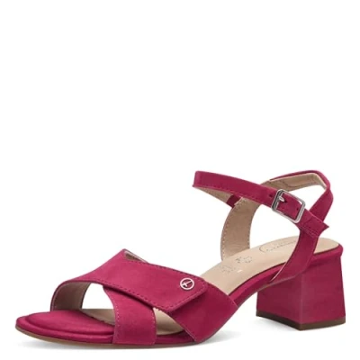 Abbildung von Tamaris Riemensandalette, Damen, Größe: 38, Fuxia suede Schuhe