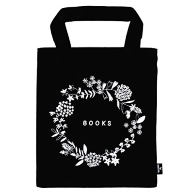 Abbildung von Moses. 82698 libri_x Büchertasche Flowers Tragetasche aus 100% Baumwolle für Buchliebhaber