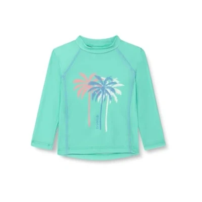 Abbildung von Playshoes Unisex Kinder UV Schutz Bade Shirt Schwimmshirt Badebekleidung, Palmen Mint Langarm, 122/128