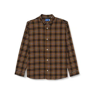 Abbildung von JACK &amp; JONES Herren Jorjoshua Check Shirt Ls Freizeithemd, Chocolate Brown, M EU