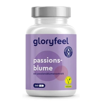 Abbildung von Passionsblume Kapseln Hochdosiert 240 3750mg (937,5mg Passionsblumen Extrakt) Gegen Unruhe, für Entspannung* Laborgeprüft, ohne Zusätze in Deutschland hergestellt