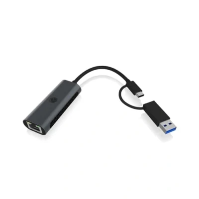Abbildung von IcyBox IB LAN301 C3 USB Type A oder C® zu 2.5 Gigabit Ethernet LAN Adapter
