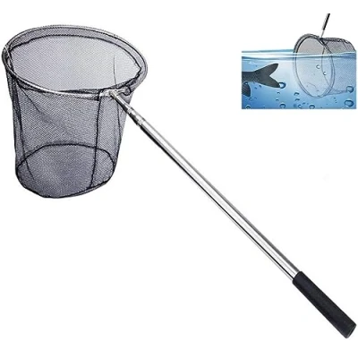 Abbildung von Kescher Angeln, Xndryan 180cm Teleskop Angelrute mit Langem Griff, Fischen Faltbare Fischernetz, Karpfen Forellenangeln für Teiche