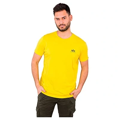 Abbildung von Alpha Industries Tshirt basic, Herren, Größe: Small, Yellow