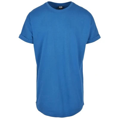 Abbildung von Urban Classics LONG Shaped Turnup Tshirt basic, Herren, Größe: 4XL, Sporty blue