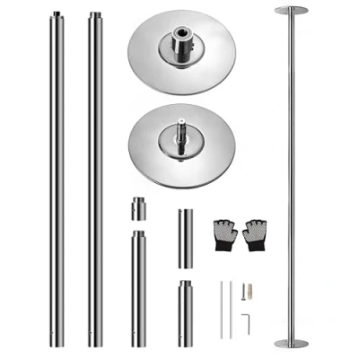 Abbildung von SereneLife Pole Dance Stange Indoor Höhenverstellbar 204 274 cm, Robuster Stahl, Perfekt für Poledance &amp; Fitness, Turnstange, Statisch Rotierend, 280 kg Tragkraft, Einfache Montage, Anti Korrosion
