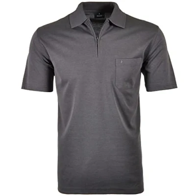 Abbildung von RAGMAN Herren Kurzarm Poloshirt, Dunkel Grau, L
