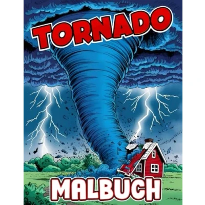 Abbildung von Tornado Malbuch für Kinder: Lustige Und Einfache Ausmalbilder Naturillustrationen über , Hurrikan, Vulkan, Strom, Erdbeben