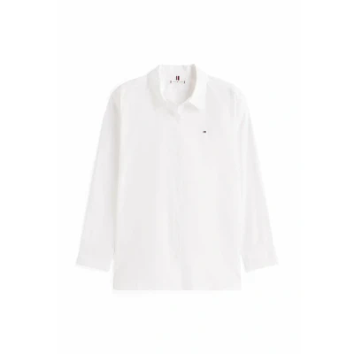Abbildung von Tommy Hilfiger FLAG Embroidery Patch Pocket Hemdbluse, Damen, Größe: 40, Classic white