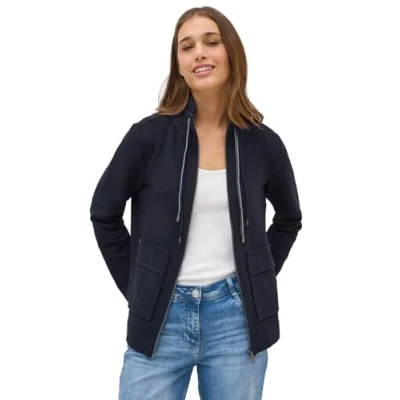 Abbildung von Cecil Sweatjacke, im Ottoman Look und Stehkragen, Struktur Optik
