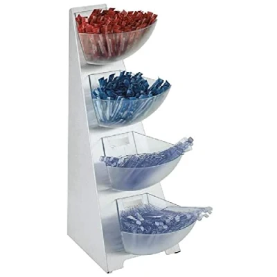 Abbildung von APS Multi Rack, Küchenregal, Gestell, Portionsschütte, Portionsspender, Dispenser, 18/0 Edelstahl, Volumen pro Schütte 1 Liter Inhalt, 4 stufig