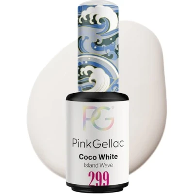 Abbildung von Pink Gellac UV Nagellack 299 Coco White 8 ml Shellac Weiß Einfache Anwendung Gel Nail Polish für 14 Tage Salonqualität Made in Holland