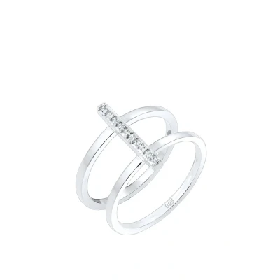Abbildung von Elli GEO Ring, Damen, Größe: 56, Silber