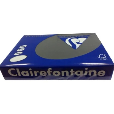 Abbildung von Clairefontaine 1001C Ries mit 250 Blatt Druckerpapier / Kopierpapier Trophée, DIN A4 (21x29,7 cm), 160g, Schwarz intensive Farbe, 1