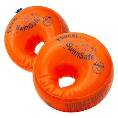 Abbildung von Flipper SwimSafe Schwimmhilfe für Kleinkinder, Schwimmflügel mit unzerbrechlichem PE Schaumkern zum Schwimmen Lernen, Testsieger Stiftung Warentest 05/2024, Orange